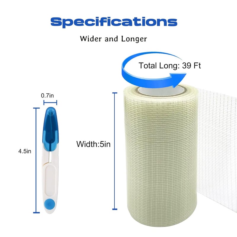 Daiphelim 5 in x 39FT RV Awning Repair Tape Kit – Heavy Duty Waterproof Tear Repair Patch for Tarp, Canvas, Tent, Fabric, Canopy, Boat Covers, Sail – Clear Reinforced Fiberglass Repair Tape - Image 2
